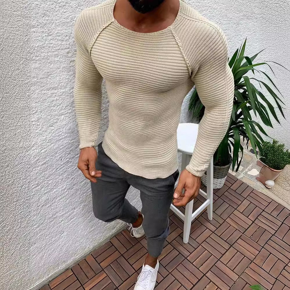 Men's stylish striped long-sleeve shirt Lisslune