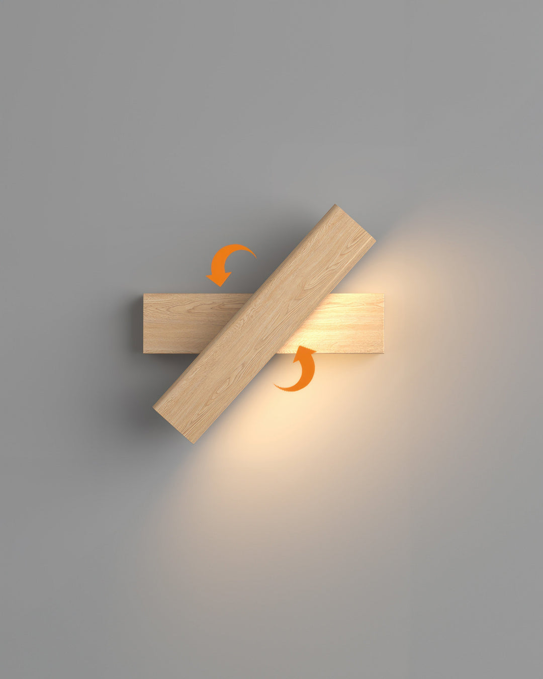 Lisslune | Rotatable wall lamp with Nordic wood grain