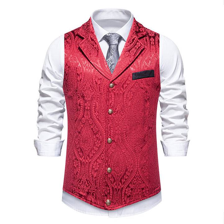 Men's elegant waistcoat with intricate pattern and high-quality fabric Lisslune