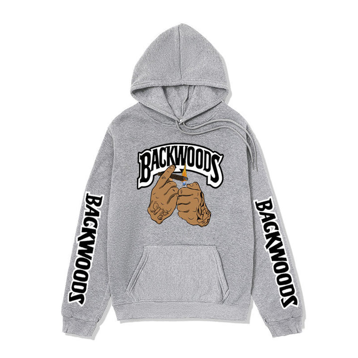 Women’s hooded sweater with creative graphic design and side kangaroo pockets Lisslune