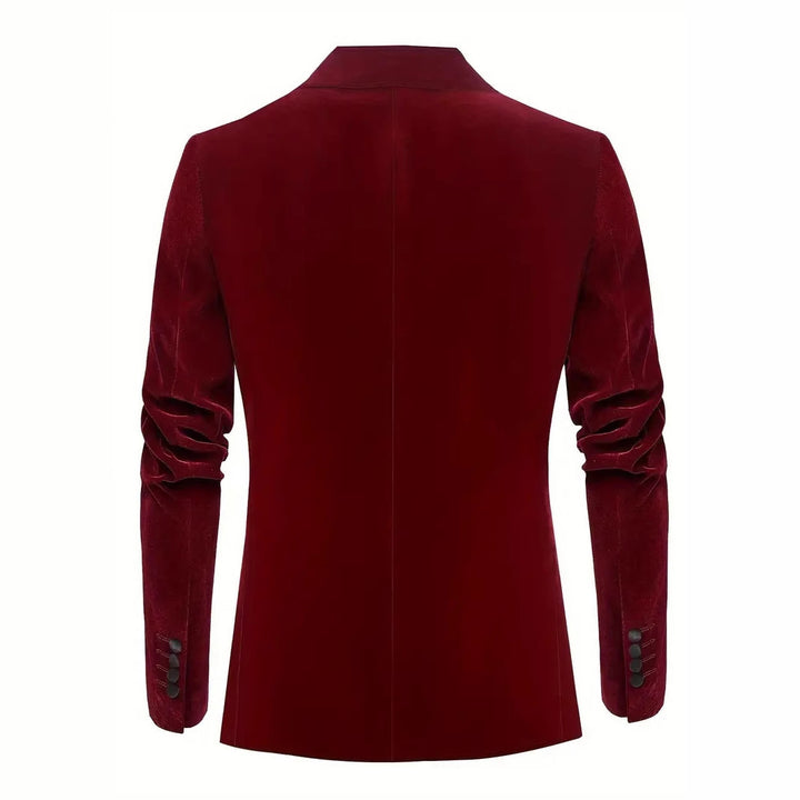 Men's elegant velvet blazer with satin collar section Lisslune