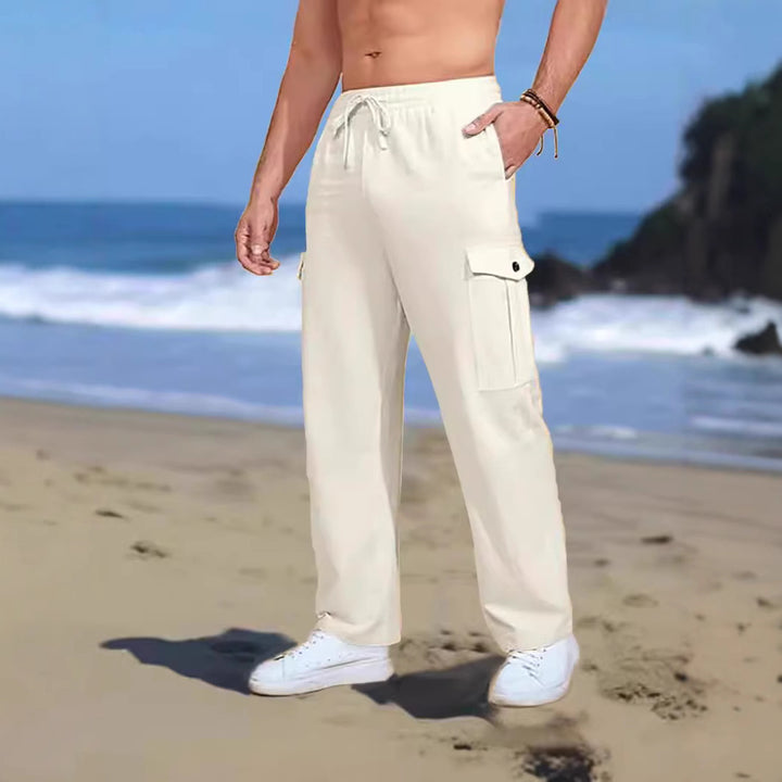 Men's cargo pants with versatile pockets and elastic waistband Lisslune
