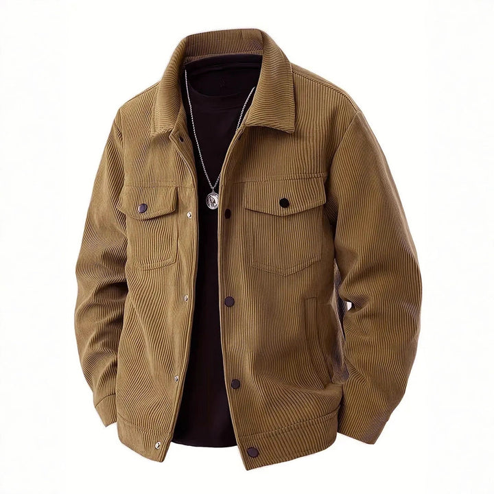 Men's structured top jacket with practical pockets Lisslune