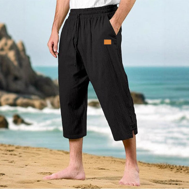 Men's Casual Beach Pants with Side Slits Lisslune