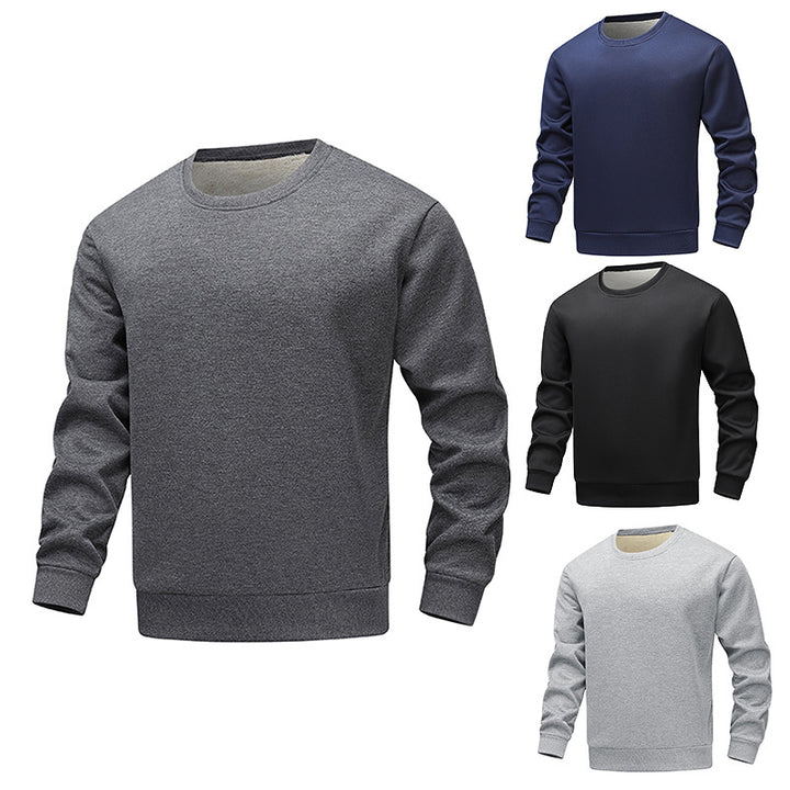 Men's comfortable fleece sweater with crew neck Lisslune