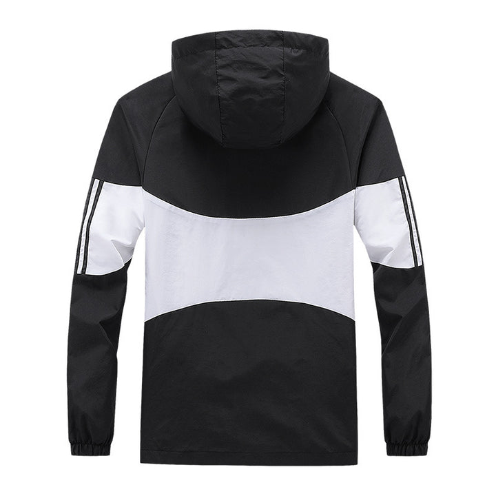 Men's Sporty Windbreaker with Side Zip Pockets Lisslune