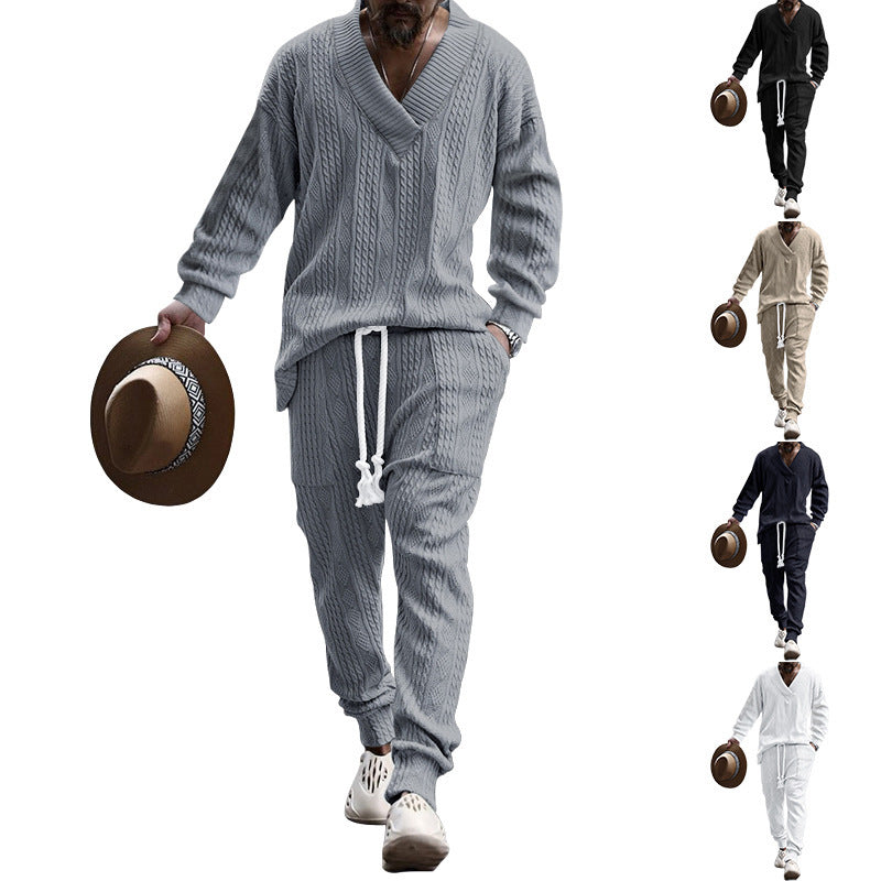 Men's knitted sweater and jogger set Lisslune