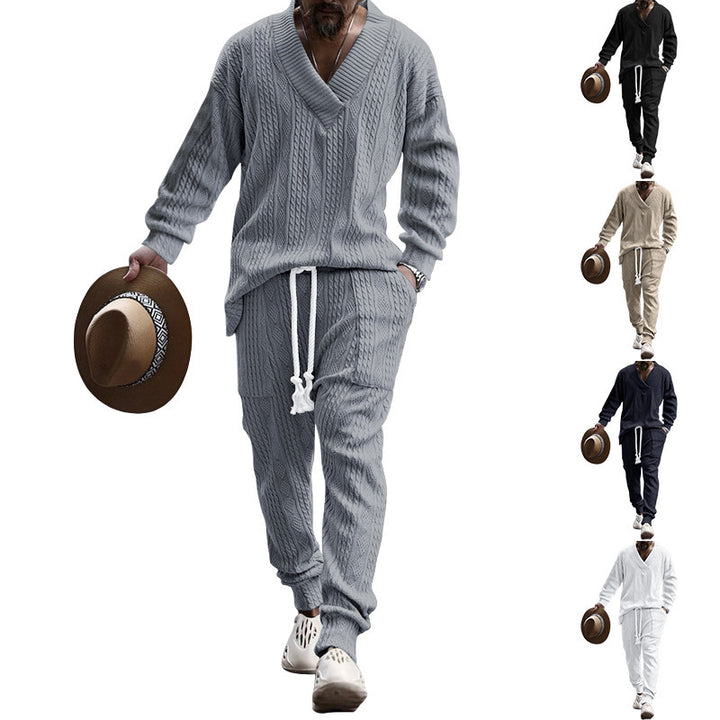 Men's knitted sweater and jogger set Lisslune
