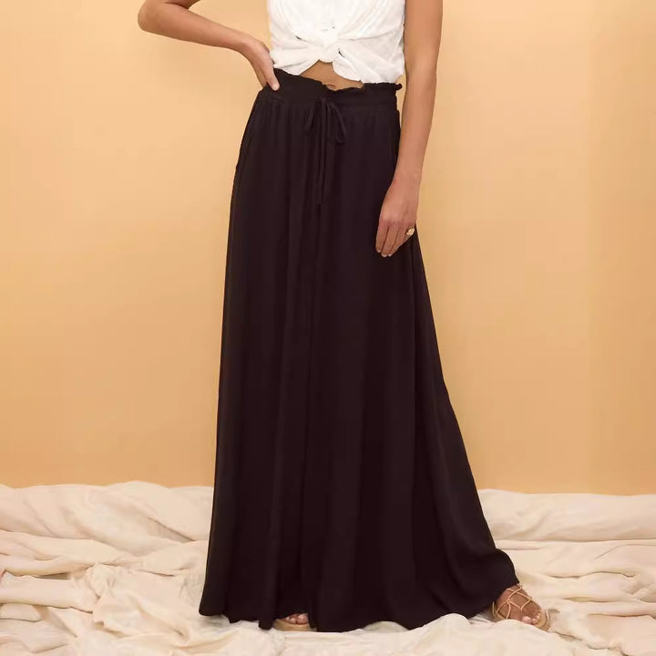 Women's maxi skirt with unique graphic pattern and elastic waistband Lisslune