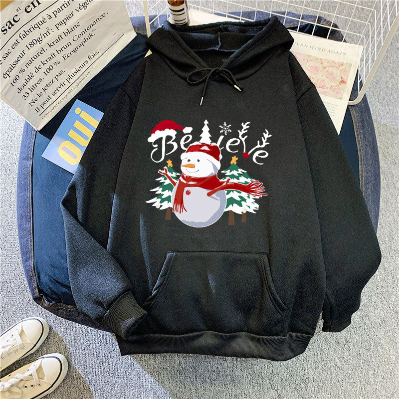 Women's hoodie with cheerful Christmas motif Lisslune