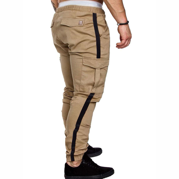 Men's Cargo Jogging Pants with Elastic Waistband and Practical Pockets Lisslune