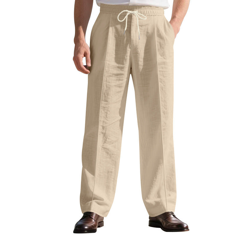 Men's casual pants with elastic waistband and side pockets Lisslune