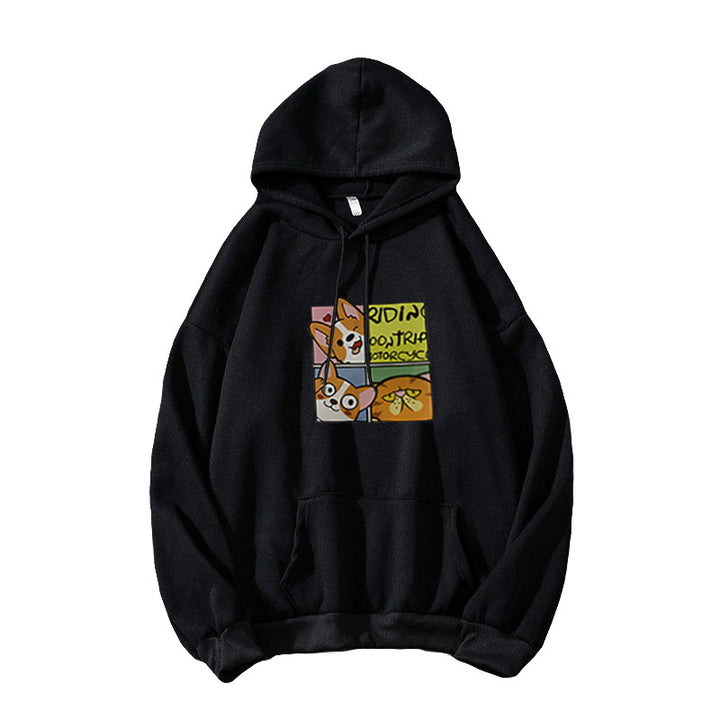 Women's Hoodie with Cute Dog Design Lisslune