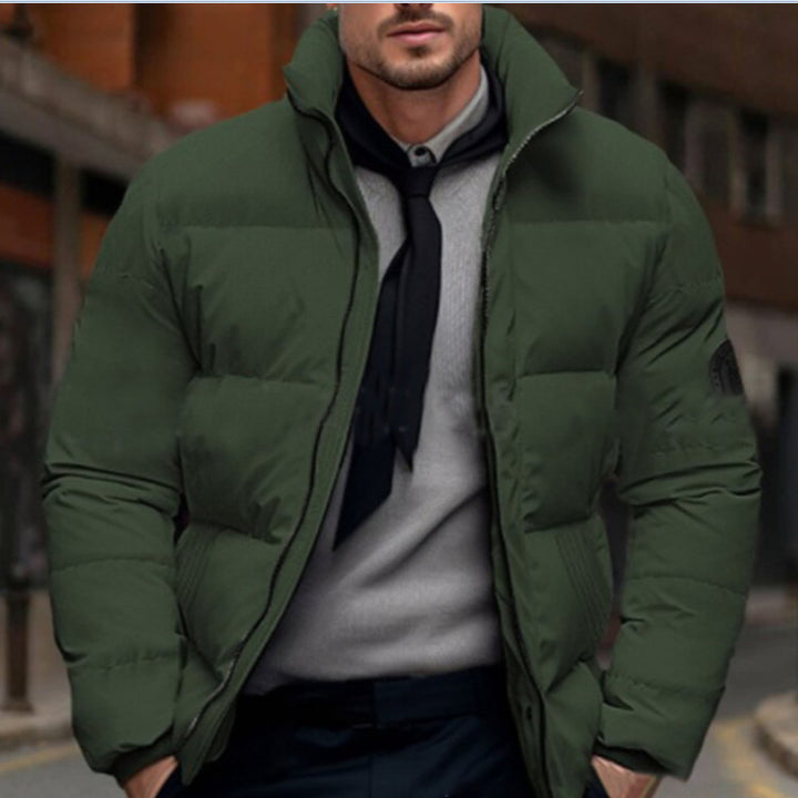 Men's quilted winter jacket with high collar and individually adjustable closure Lisslune