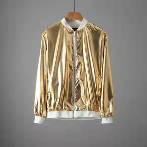 Men's fashionable bomber jacket in shiny design Lisslune