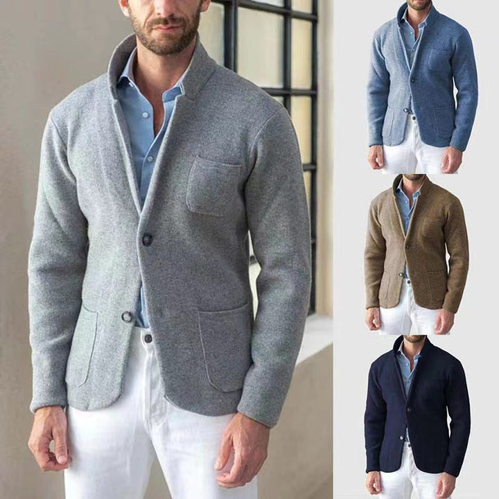 Men's knit blazer with elegant look and practical pockets Lisslune