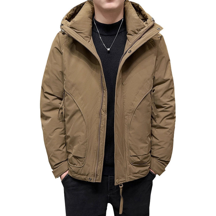 Men's Insulated Jacket with Adjustable Hood Design Lisslune