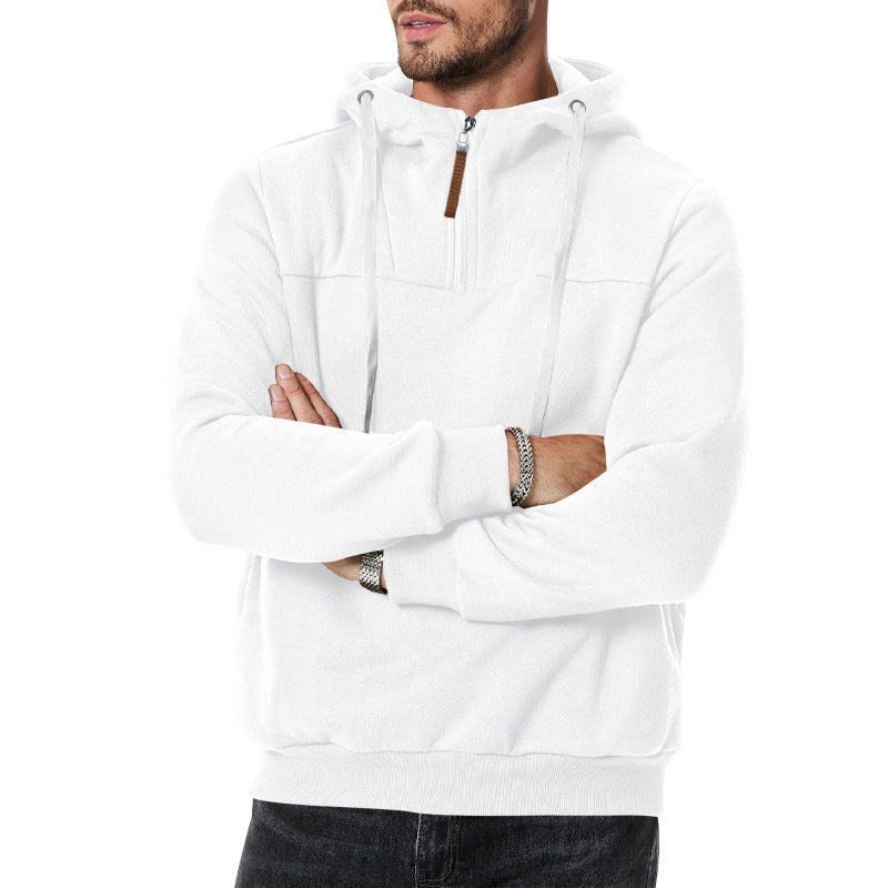 Men's stylish hoodie with innovative zipper and practical drawstrings Lisslune