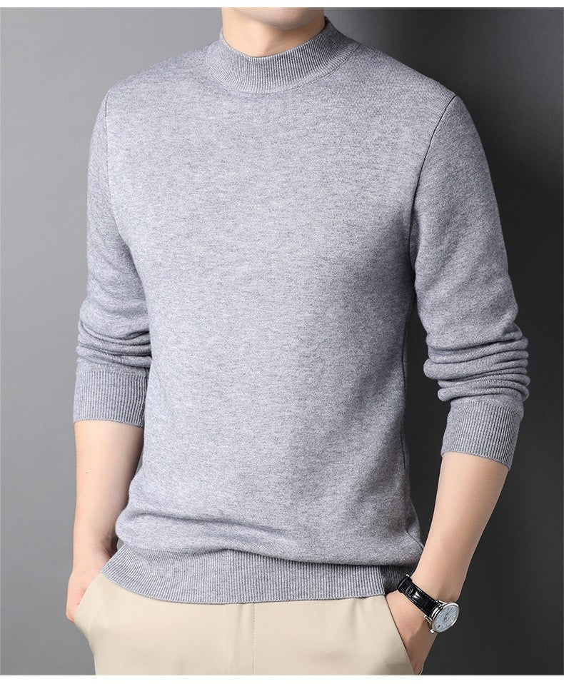 Men's fine-knit sweater with turtleneck and soft materials Lisslune