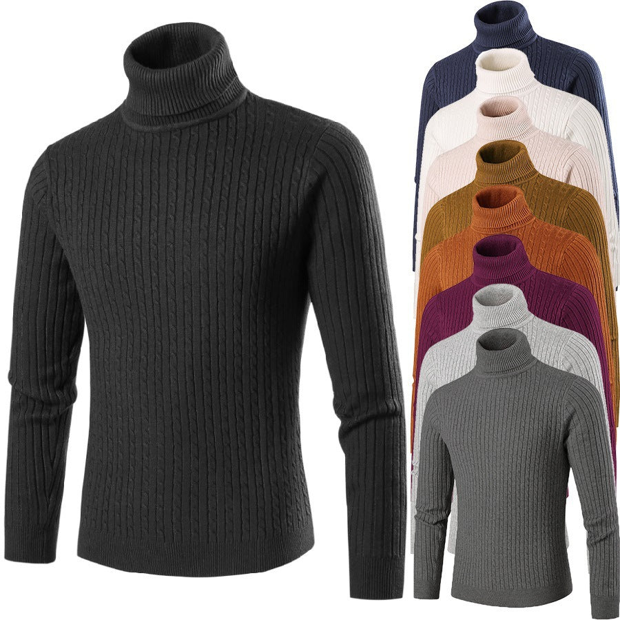 Men's stylish turtleneck sweater made of textured knit Lisslune