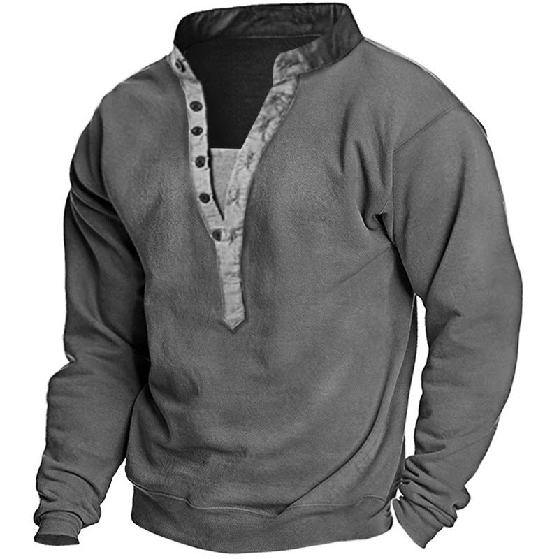 Men's long sleeve shirt with elegant button closure and practical chest pocket Lisslune