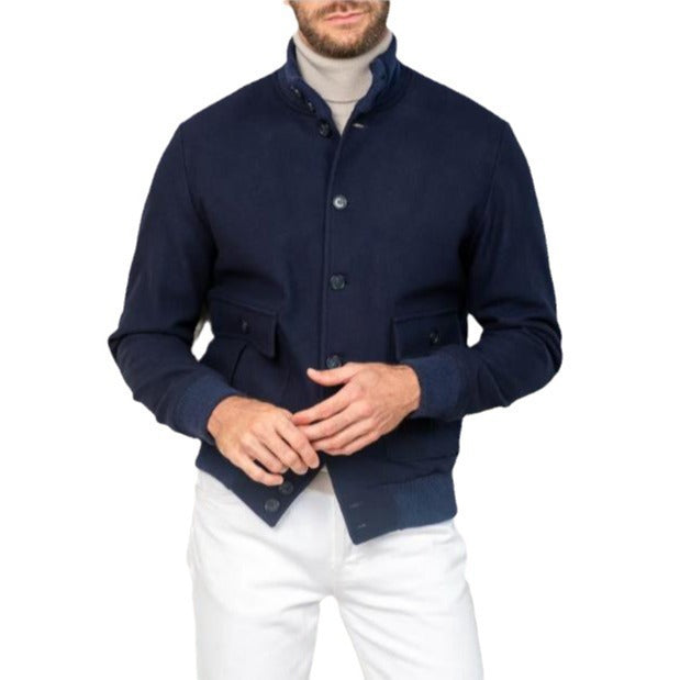Men's casual and structured cotton jacket with practical pockets Lisslune