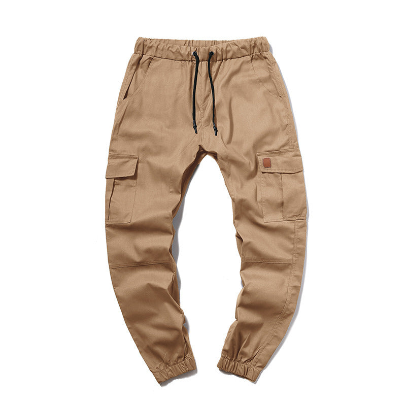 Men's cargo pants with elastic waistband and practical side pockets Lisslune