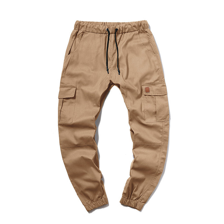 Men's cargo pants with elastic waistband and practical side pockets Lisslune