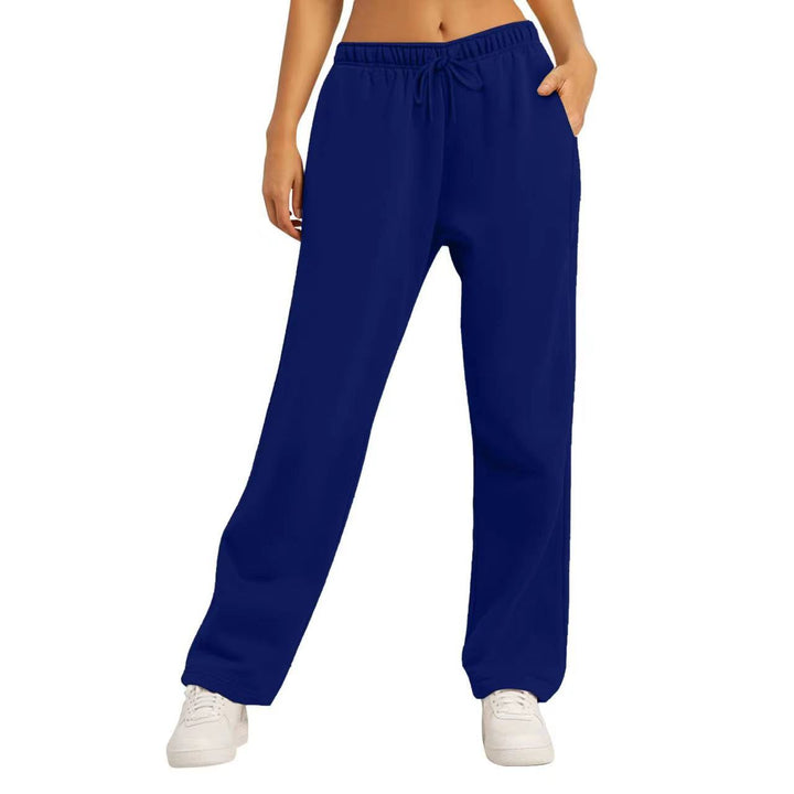 Women's comfortable casual pants with elastic waistband and pockets Lisslune