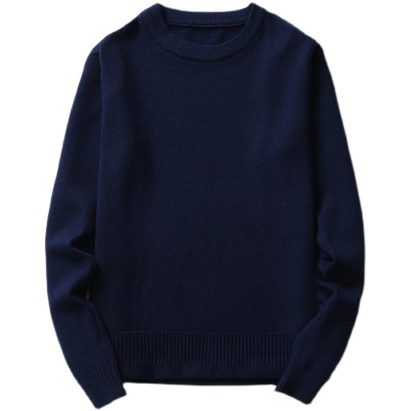 Men's finely knitted sweater made of high-quality cotton with round neck Lisslune