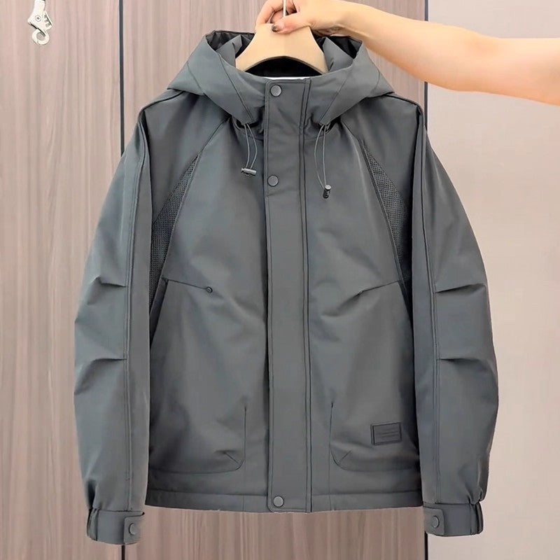 Men's Urban Outdoor Jacket with Practical Hood Design Lisslune
