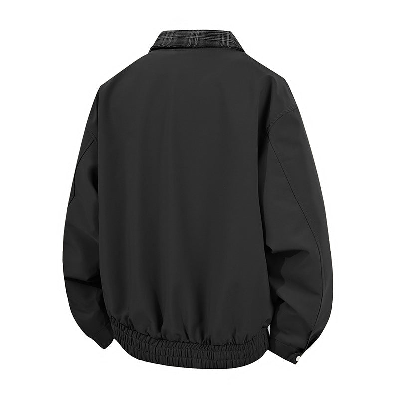 Men's casual transitional jacket with high collar and elastic waistband Lisslune