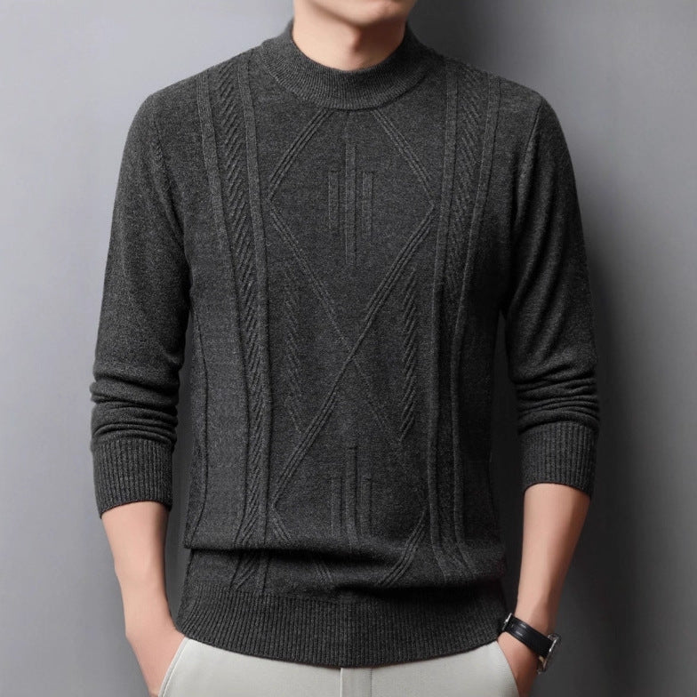 Men's knit sweater with modern structured design Lisslune