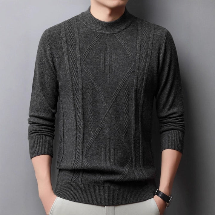 Men's knit sweater with modern structured design Lisslune
