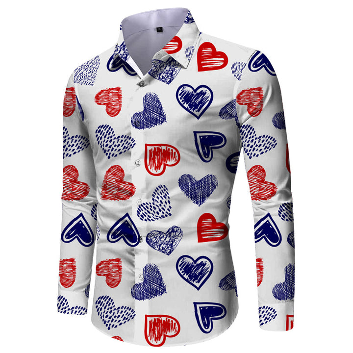 Men's long sleeve shirt with modern check pattern and fitted cut Lisslune