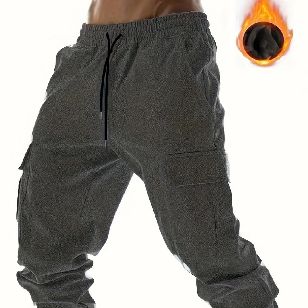 Men's cargo pants with elastic waistband and versatile pockets Lisslune