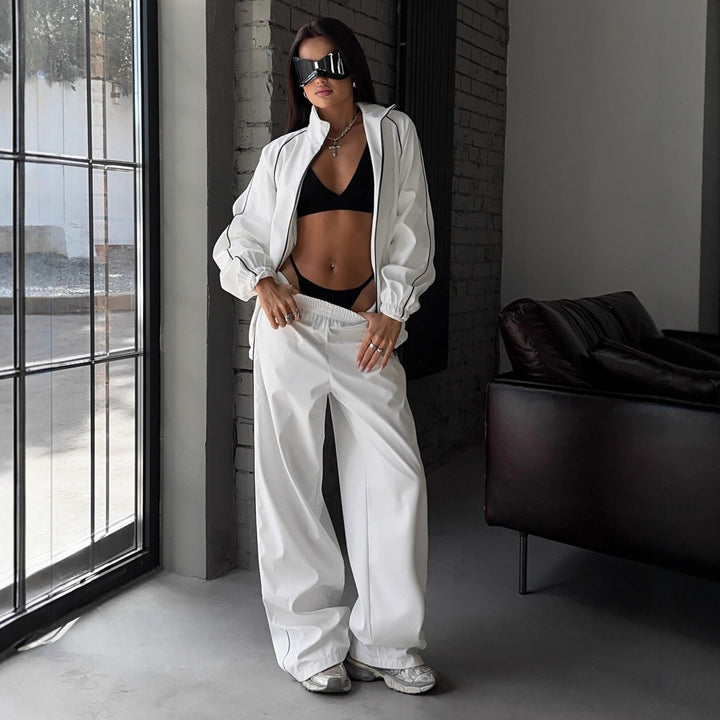 Women Sporty Windbreaker and Loose Pants Set Lisslune