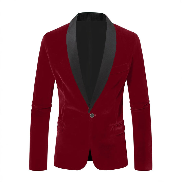 Men's elegant velvet blazer with satin finish Lisslune
