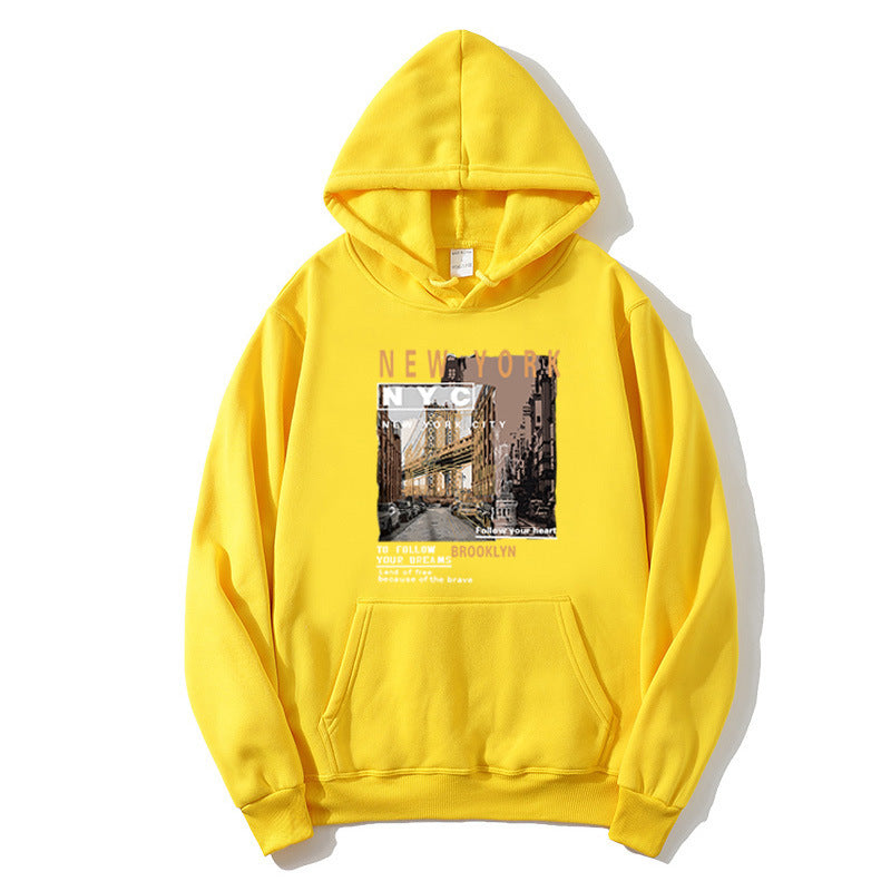 Women's hoodie with stylish New York print Lisslune