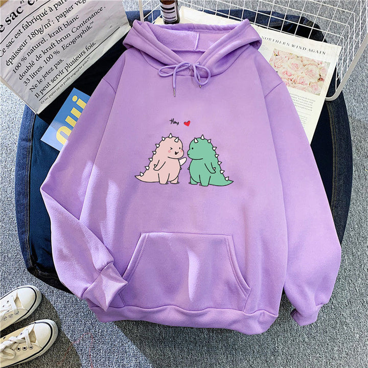 Women’s hoodie with playful dinosaur motif Lisslune