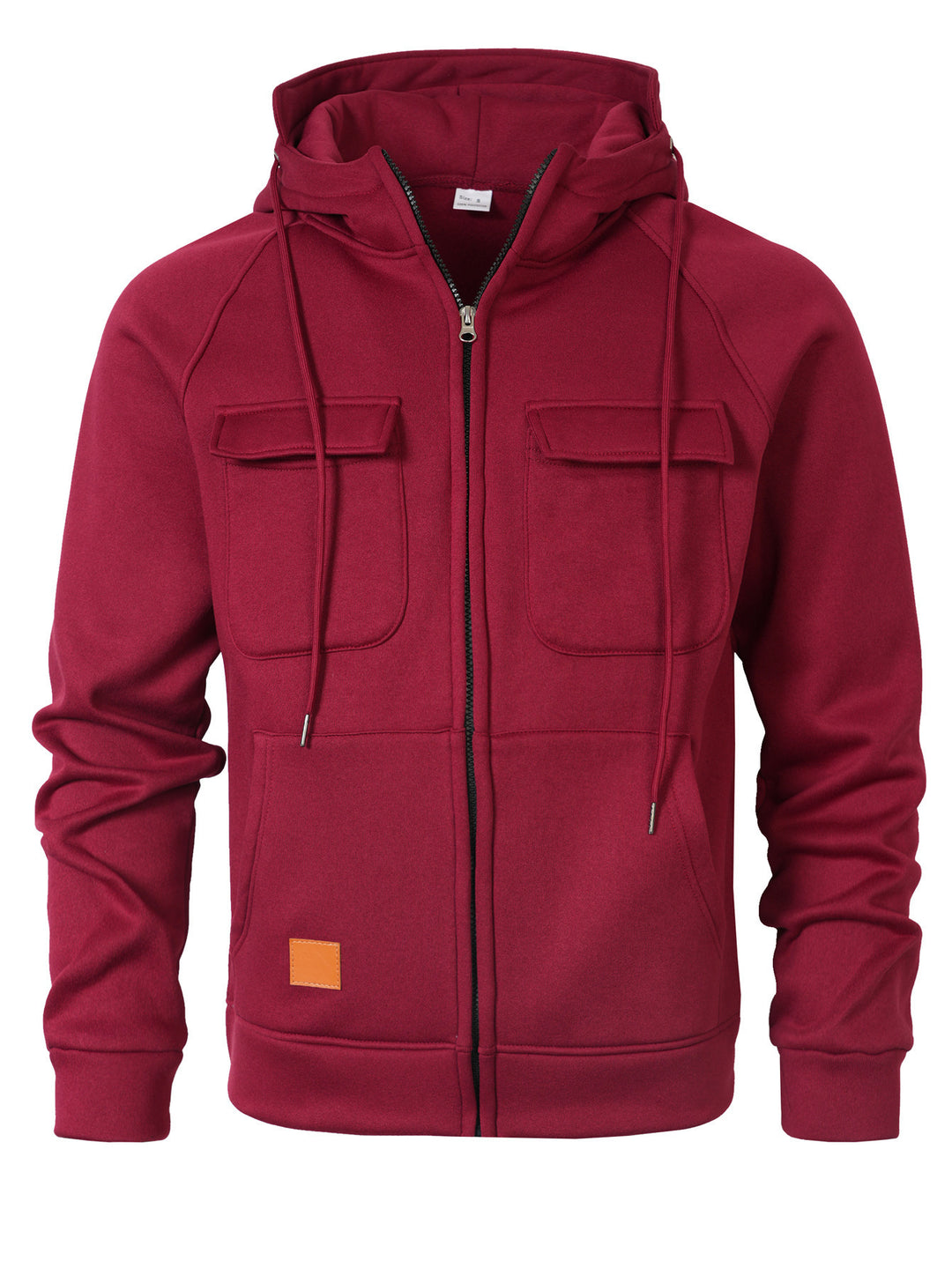 Men's Stylish Hooded Jacket with Practical Pockets and Zipper Lisslune