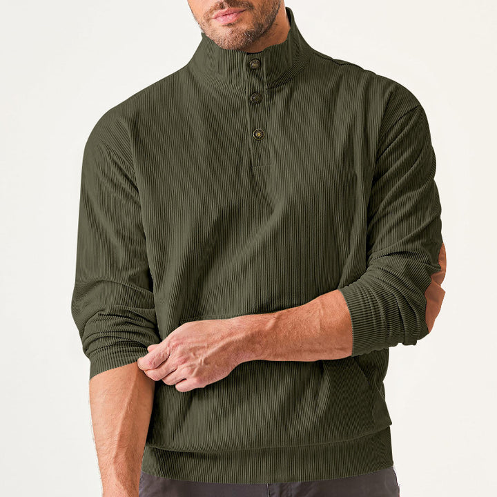 Men's high-performance sweatshirt with stand-up collar and practical kangaroo pocket Lisslune
