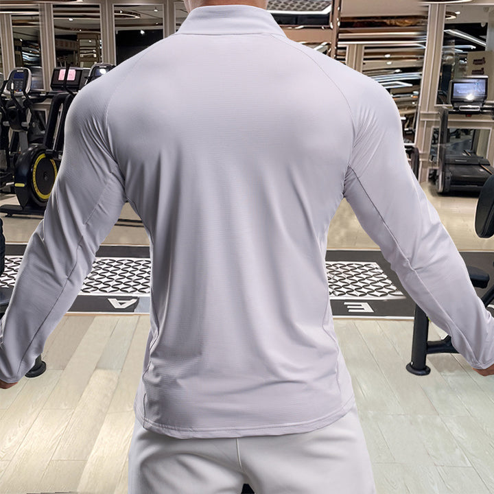Men's functional shirt with half zip and breathable material Lisslune