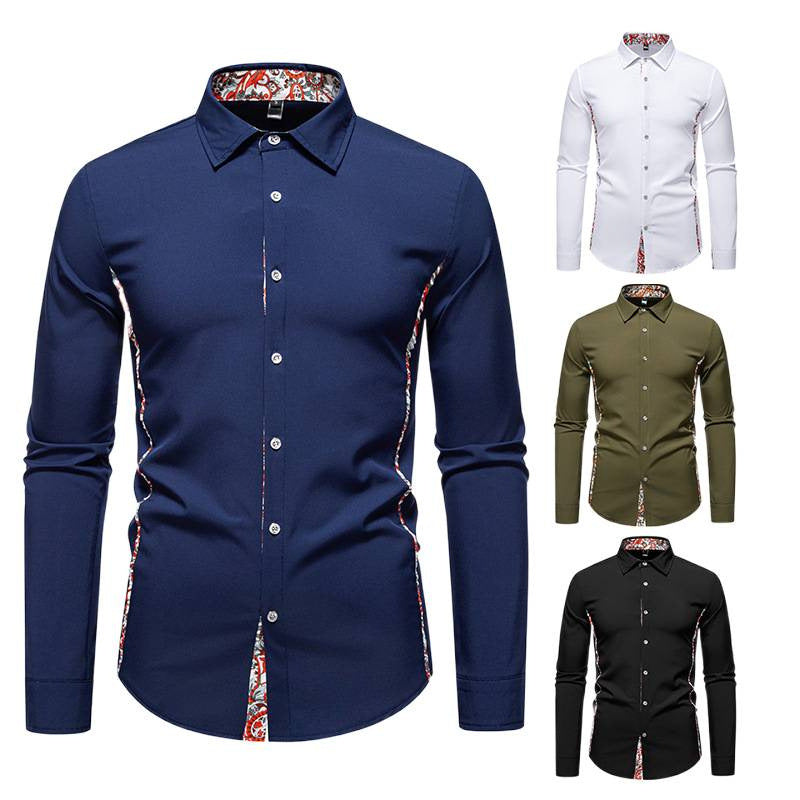 Men's Elegant Shirt with Creative Floral Pattern and Modern Accents Lisslune