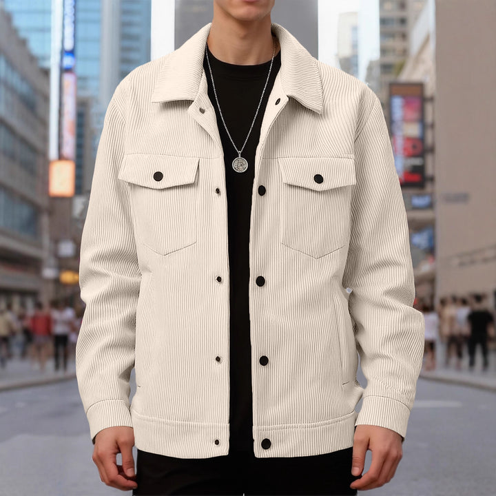 Men's structured top jacket with practical pockets Lisslune