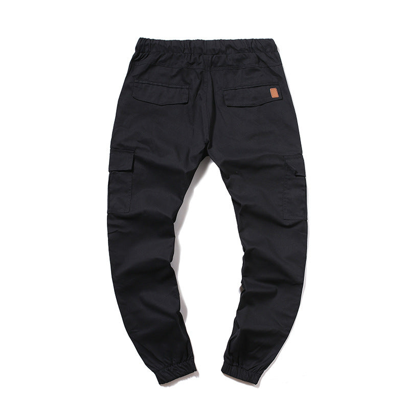 Men's cargo pants with elastic waistband and practical side pockets Lisslune