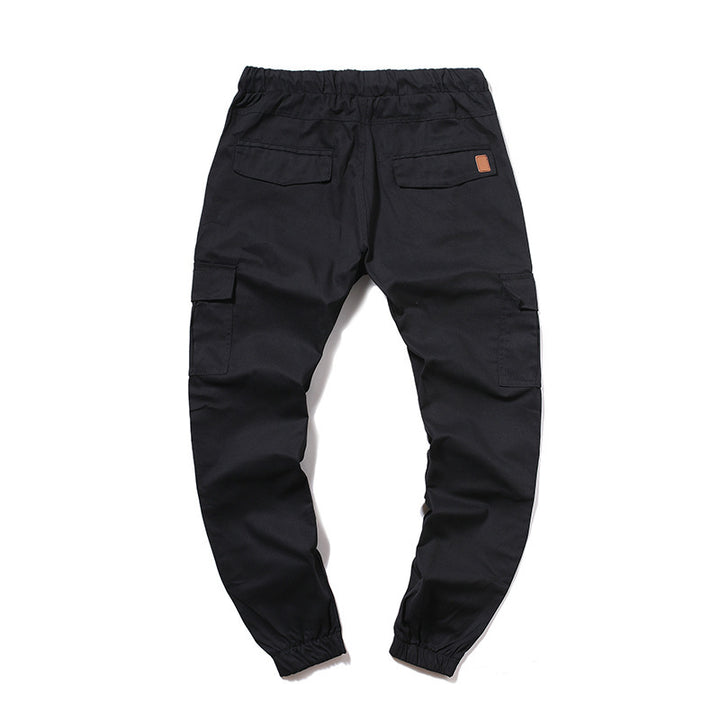 Men's cargo pants with elastic waistband and practical side pockets Lisslune