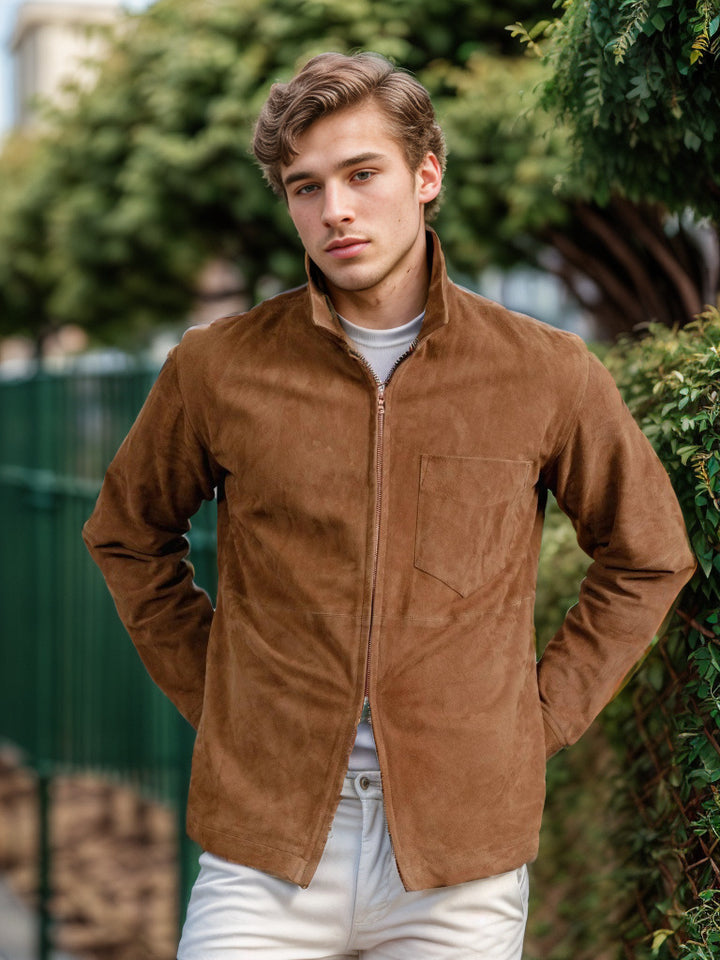 Men's fashionable softshell jacket with fold-up collar Lisslune