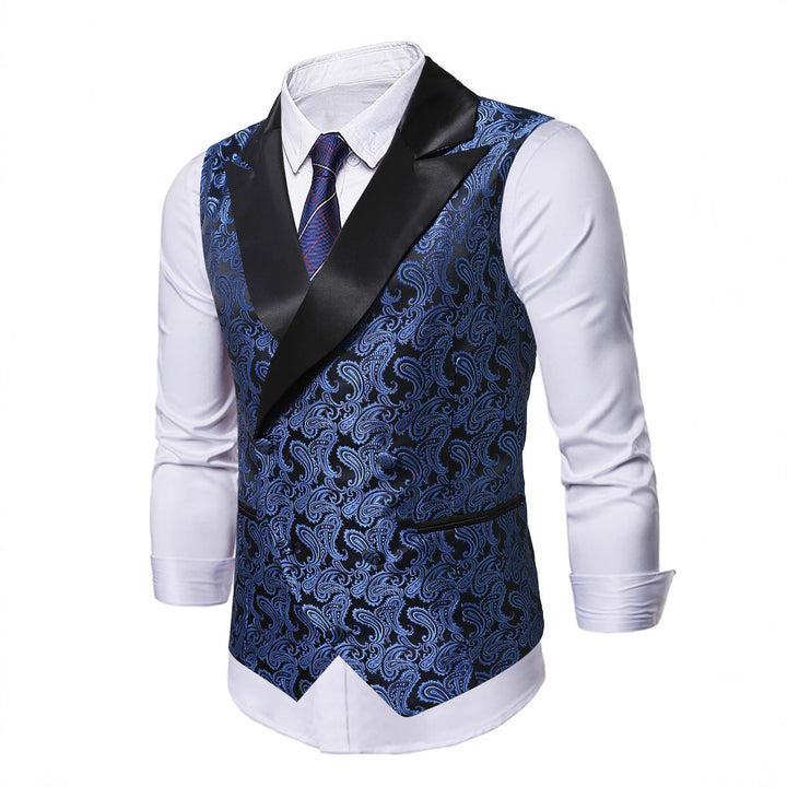 Men's elegant paisley waistcoat with shiny finish Lisslune