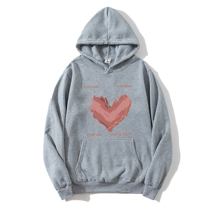Women's hoodie with inspiring heart motif Lisslune